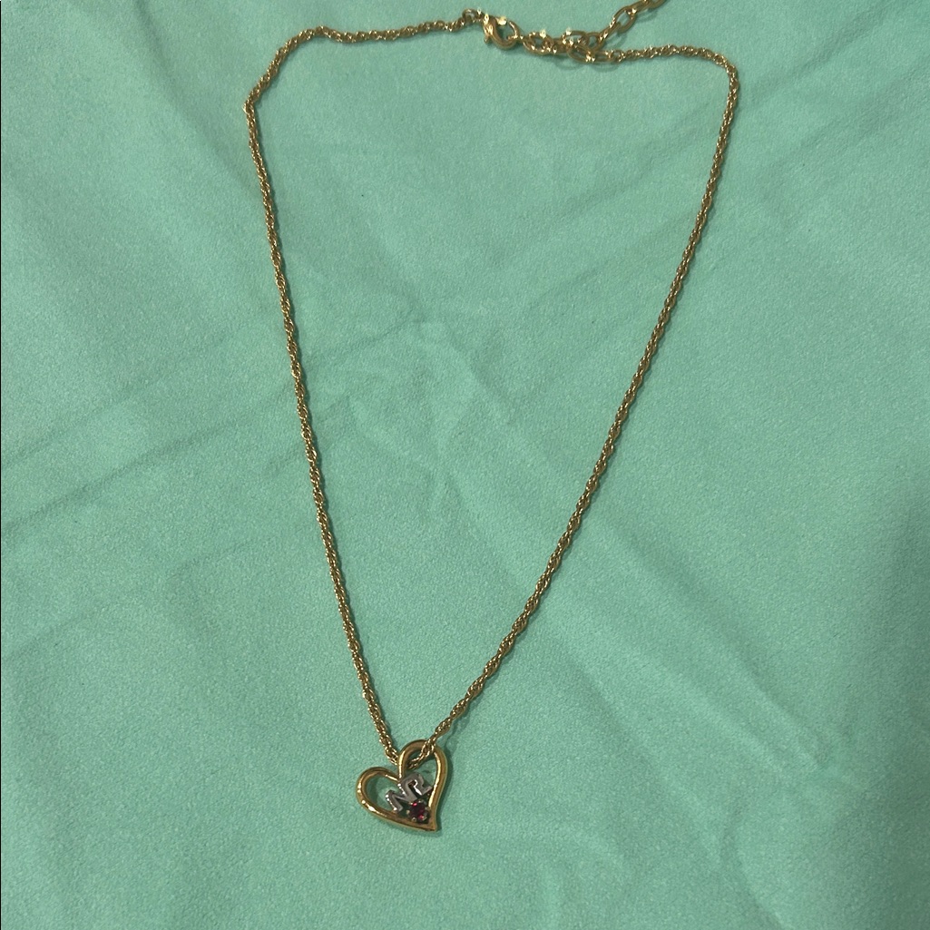 Nina Ricci Gold Heart Necklace 55$